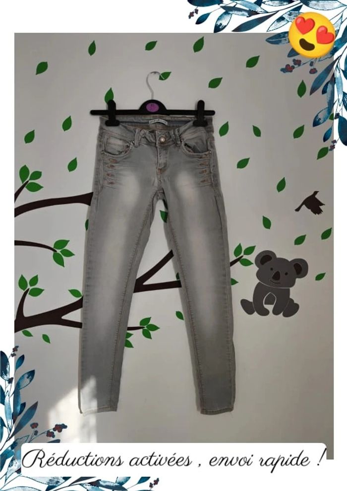 Jean gris clair femme T36