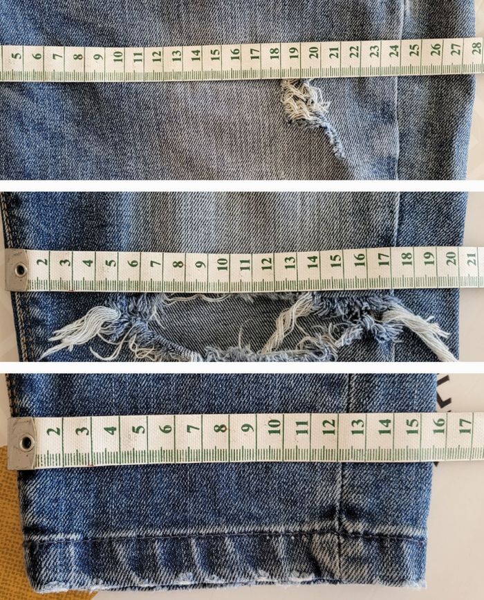 Pimkie Denim Life Jean TFr38 - Coupe Droite&Mid Rise - Style destroyed -Bleu used TBE - photo numéro 6