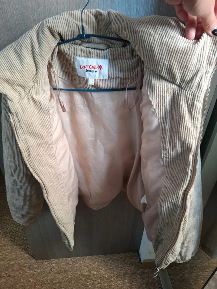 Veste doudoune beige velours côtelé Jennyfer (taille XS - photo numéro 5