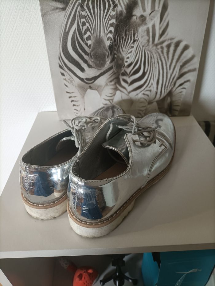Chaussures argenté gris miroir - photo numéro 6