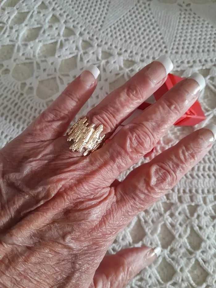 Bague ouverte, dorée, taille réglable, style Bohème - photo numéro 4