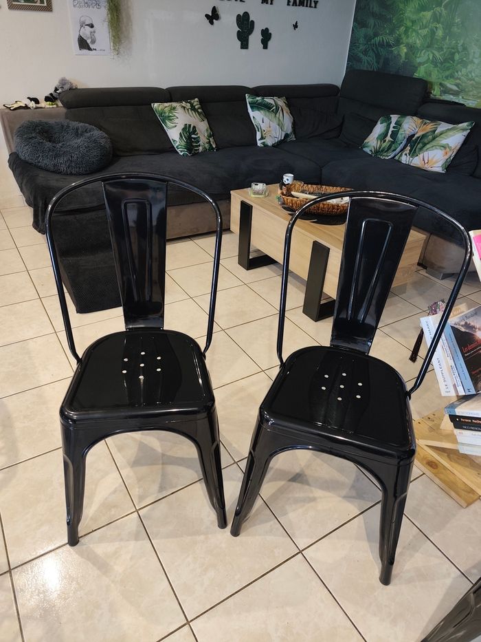 Lot 6 chaises bistrot - photo numéro 2