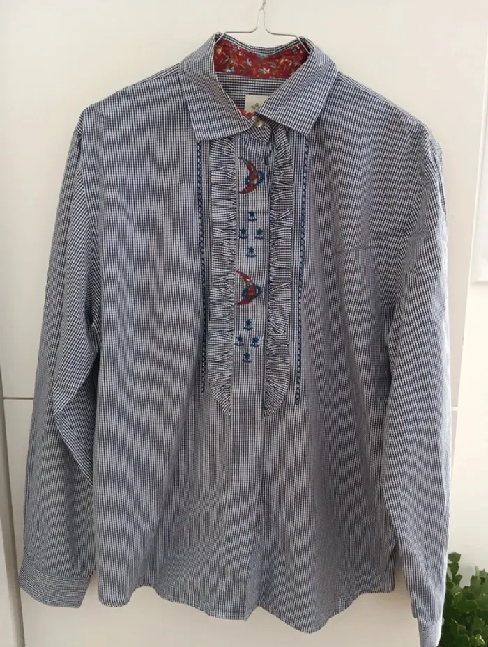Chemise vintage vichy manches longues - photo numéro 5