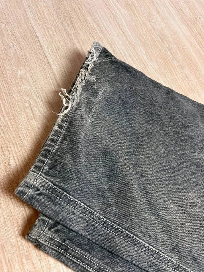 Jean Workwear cargo Carpenter Vintage 100% coton Gris Délavé - Bas Usé - W36- L34 - photo numéro 10