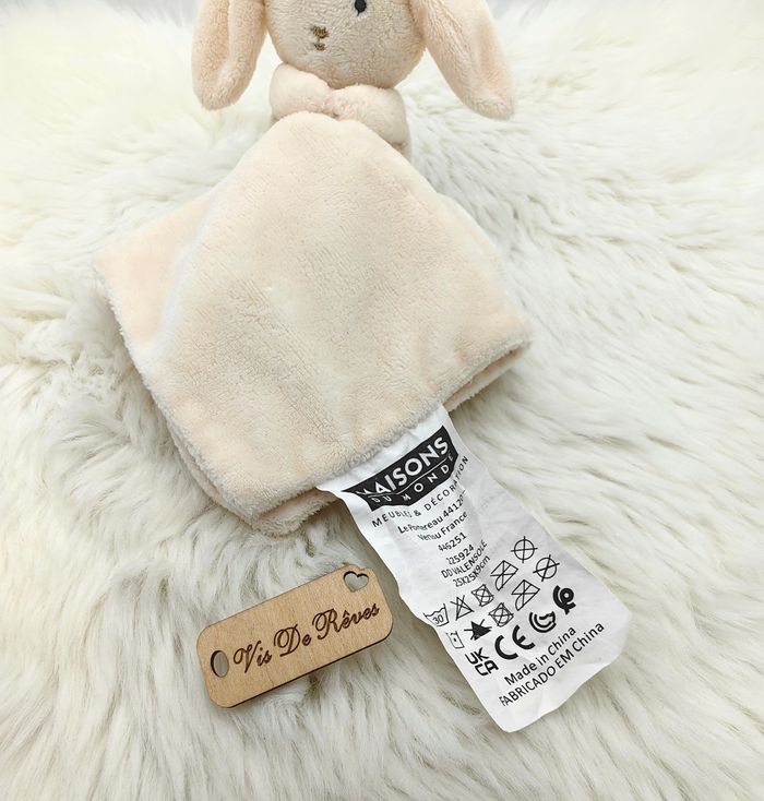Doudou mouchoir Lapin Écru Maisons du Monde Valensole - photo numéro 8