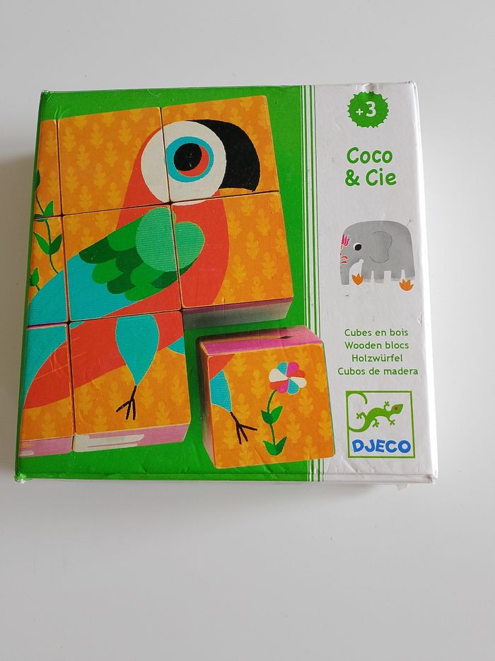 Cubes en bois coco & cie Djeco