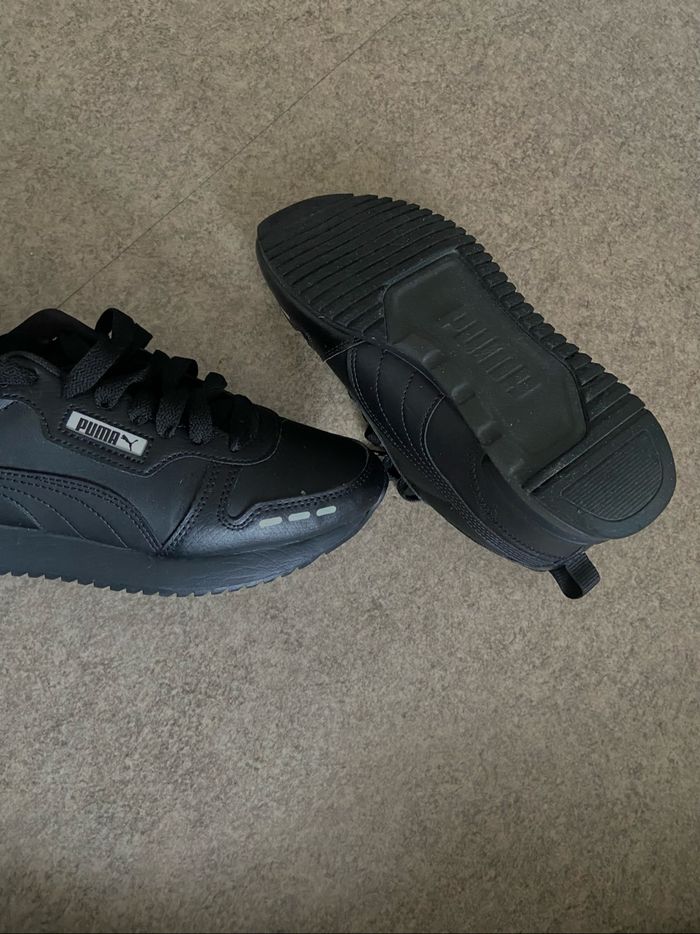 Puma Shuffle Leather noires taille 40 – comme neuves - photo numéro 2