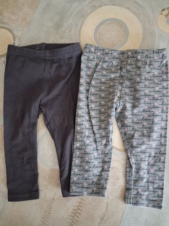 Lot 2 leggings gris