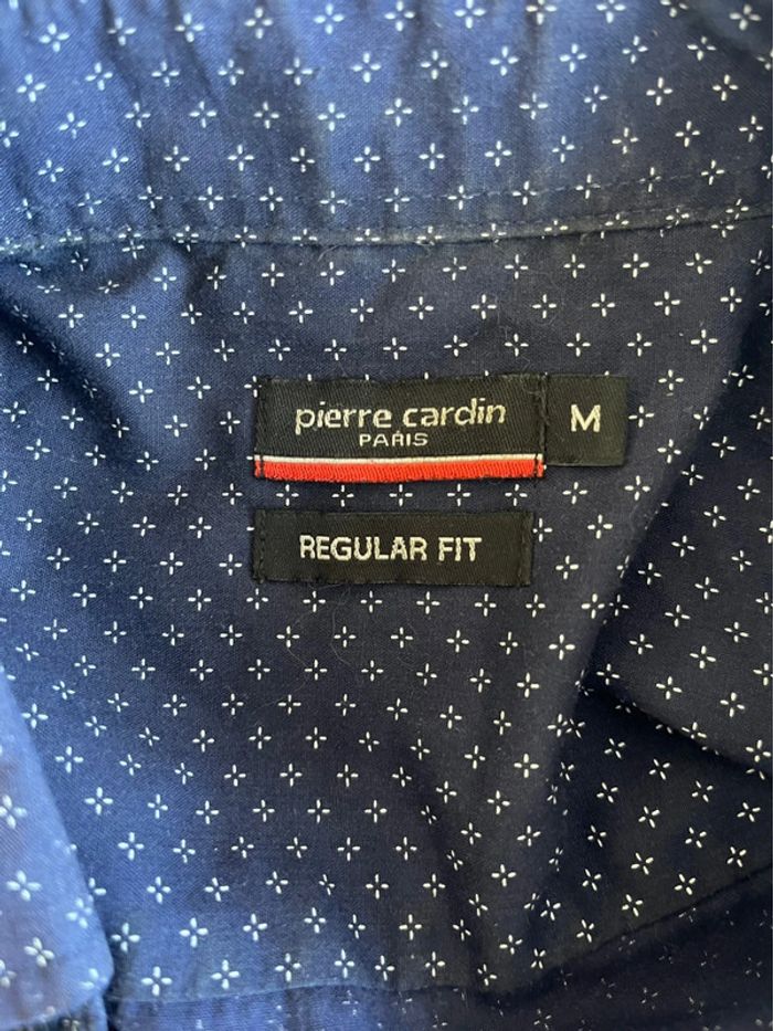 Chemise Pierre Cardin manches courtes bleu marine - Taille M - photo numéro 6
