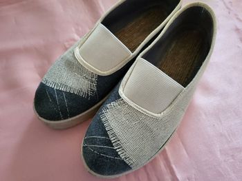 chaussure plateforme été t 37 , toile jean