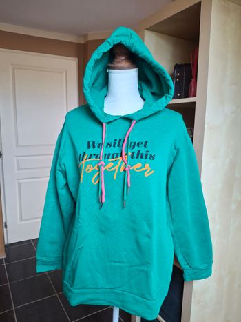 Sweat capuche vert