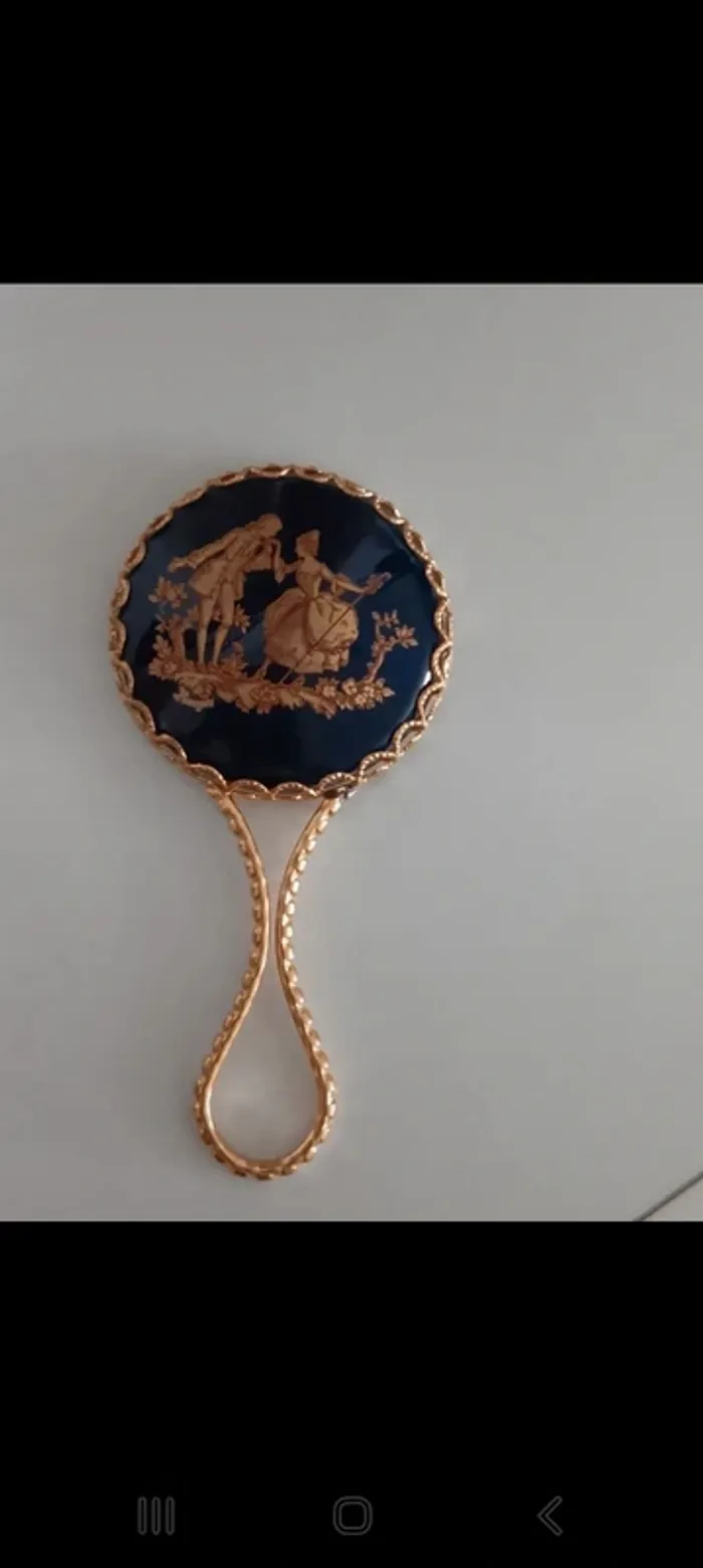 Miroir de poche porcelaine - photo numéro 2