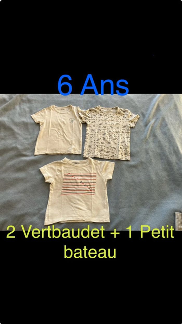 Lot de 3 maillots de corps taille 6 ans