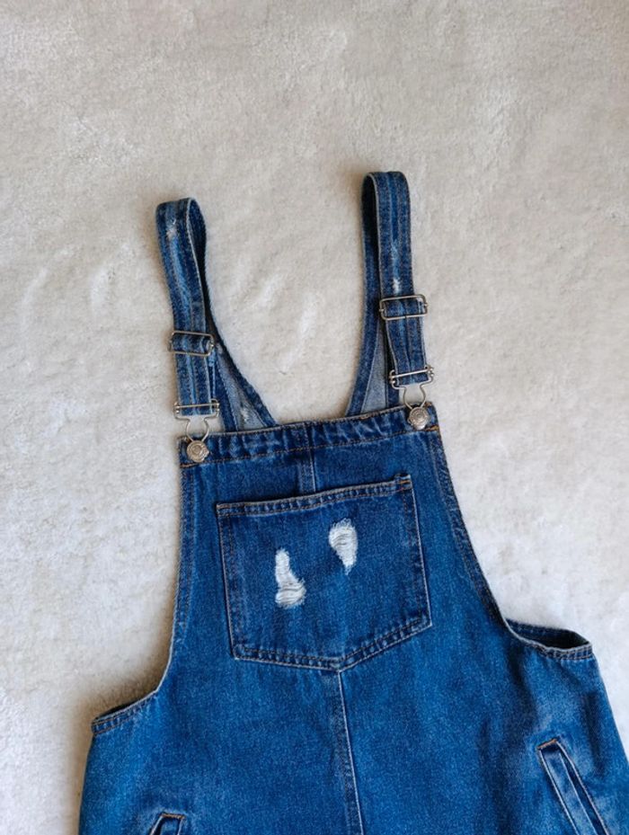 Robe courte salopette Pull & Bear M bleu 100% coton - photo numéro 7