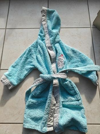 Peignoir de bain  4 ans carré blanc 