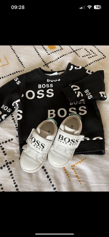 Lot pull boss 18/24 mois et baskets boss 22