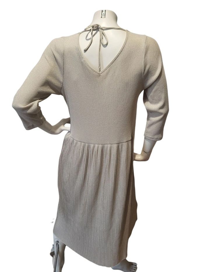 Robe longue beige scintillante Mango taille L - photo numéro 2