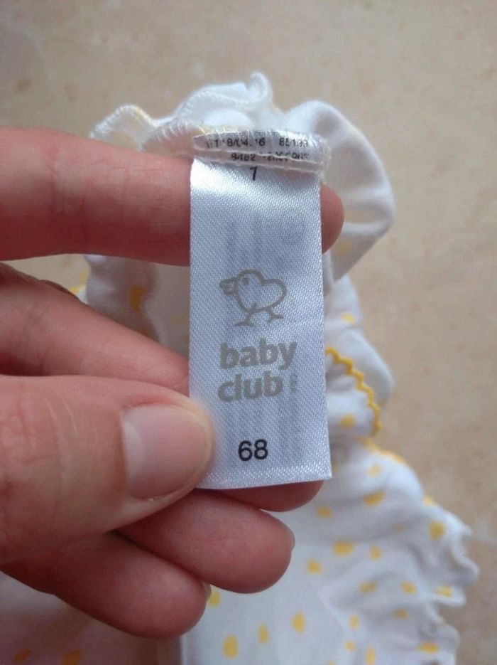 Barboteuse combinaison combishort été Fille 6 mois Baby club 100% coton - photo numéro 3