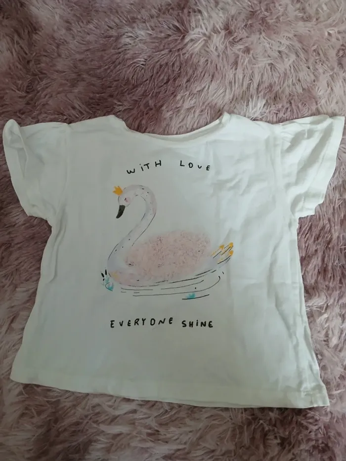 Tee short cygne zara bébé fille