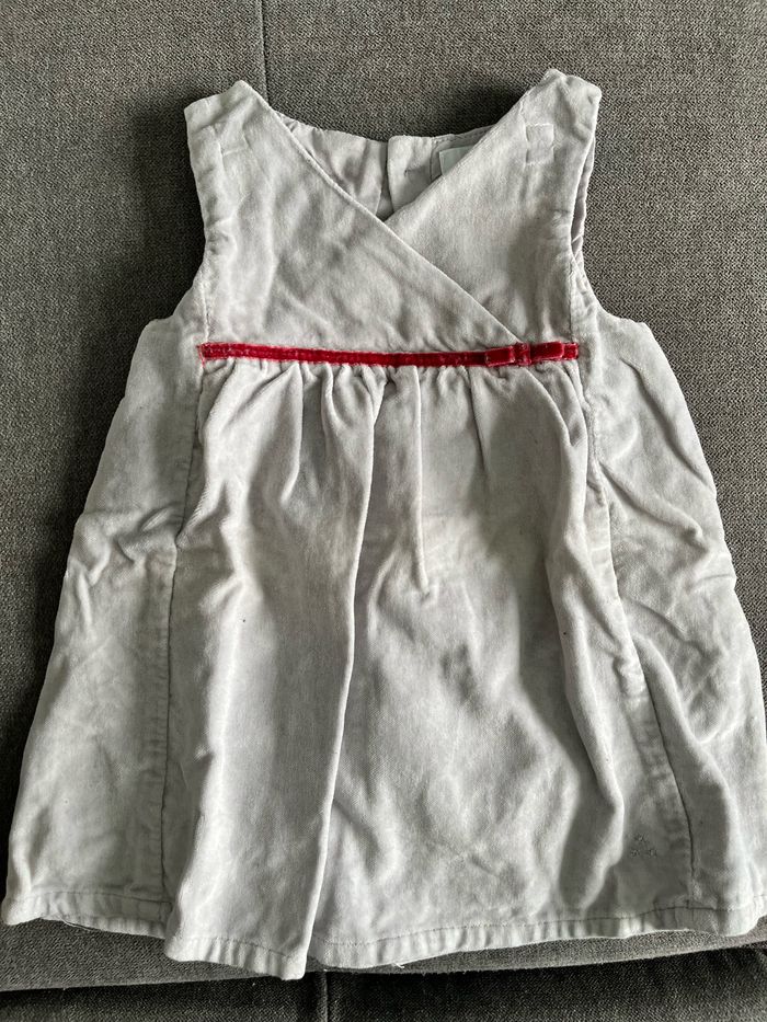 Robe sans manche velours 3 mois