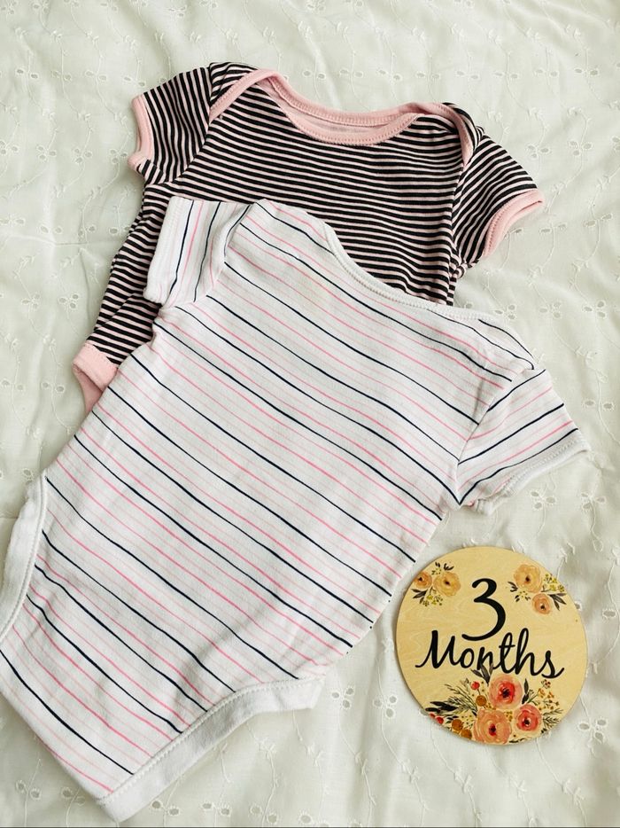 Lot 2 body rayures bébé - photo numéro 6