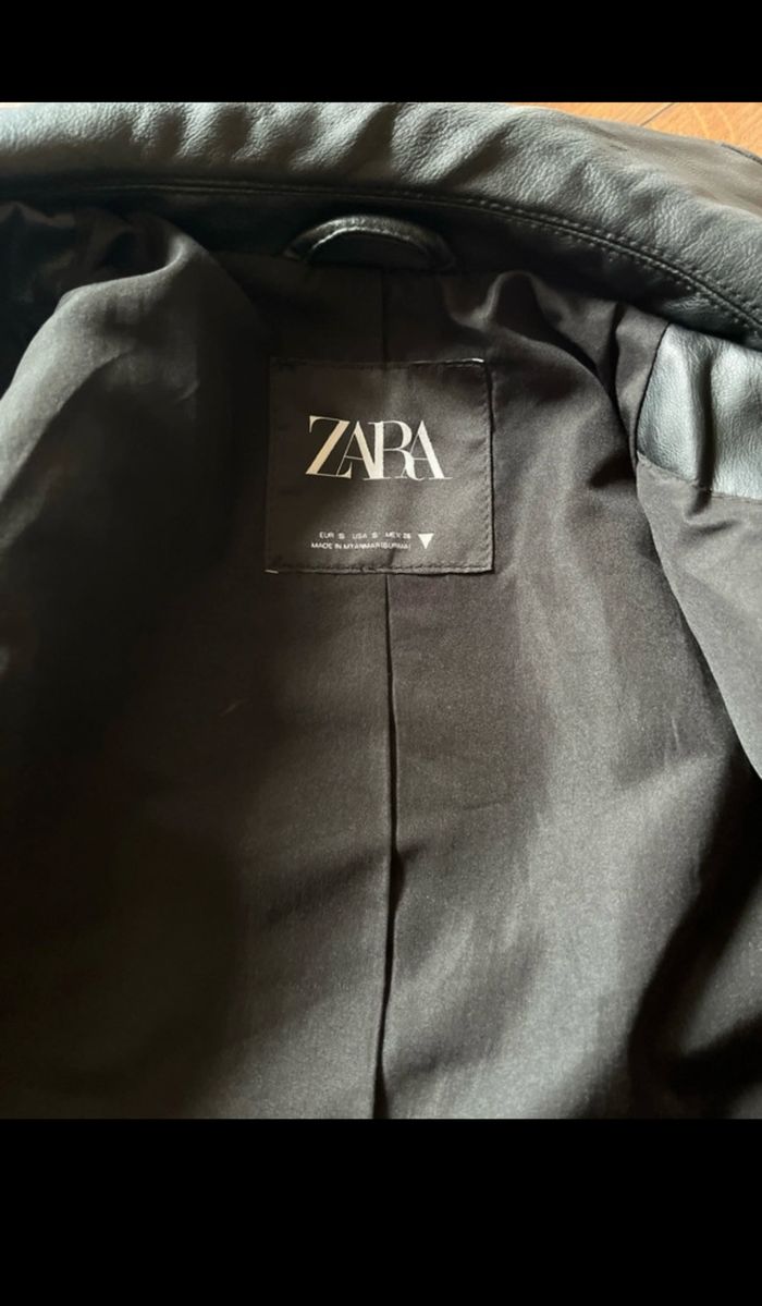 Veste en cuir Zara - photo numéro 4