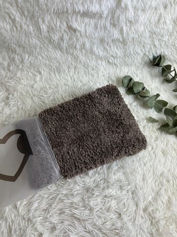 Tapis de salle de bain bouclette marron Miulee taille 40x60 cm