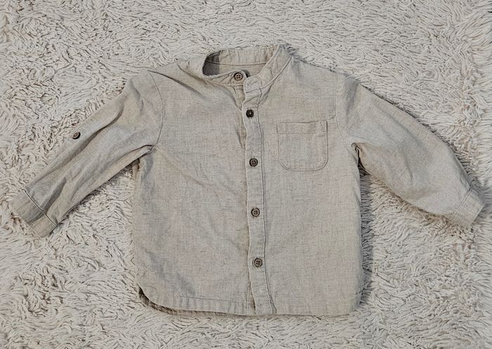 Tenue chemise en lin 6 mois - photo numéro 2