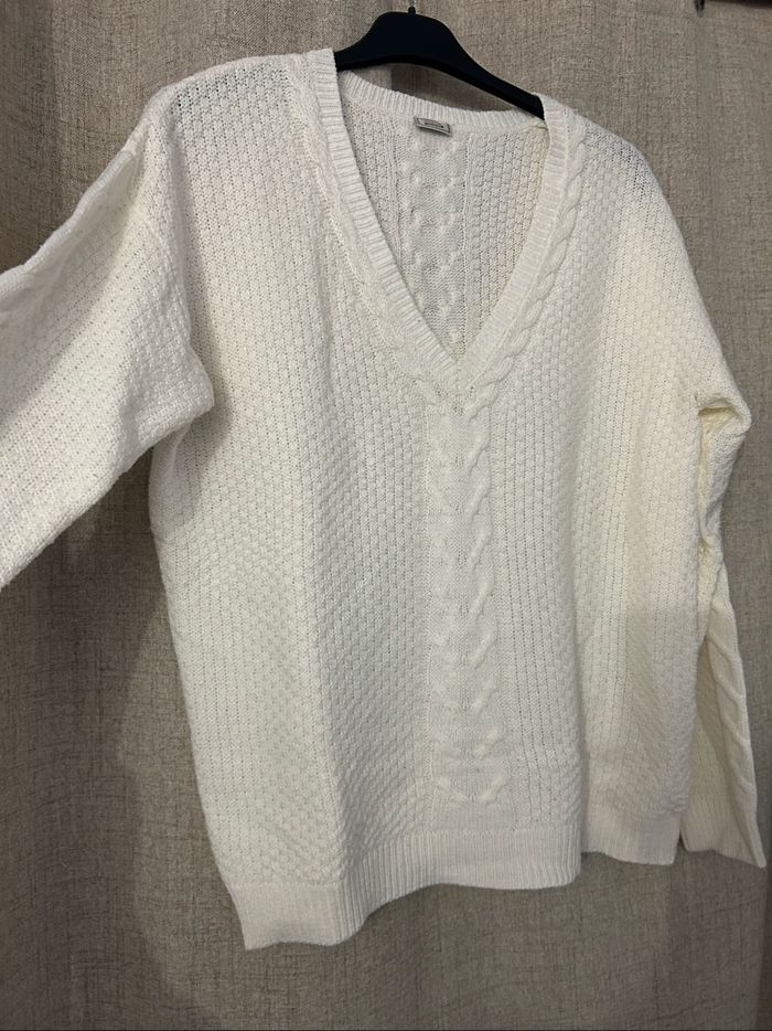 Pull Cole V blanc