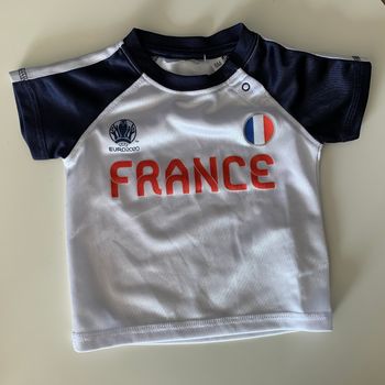 T-shirt maillot foot France 🇫🇷 6 mois Blanc