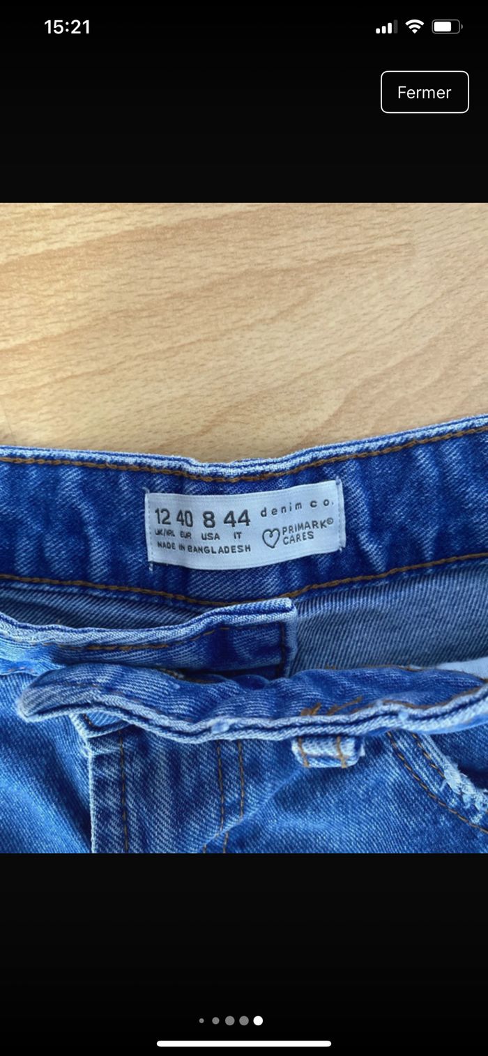 Short jean femme taille 40 primark - photo numéro 3