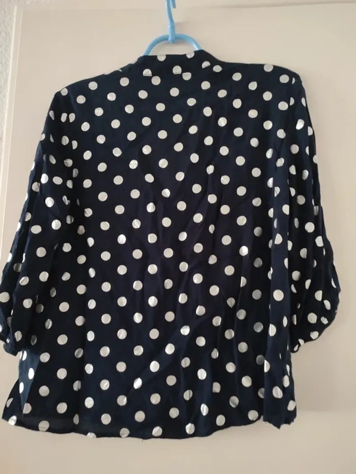 Blouse a pois argentés - photo numéro 3