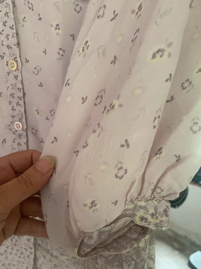 Chemise vintage transparent taille 40 manches 3/4 - photo numéro 6