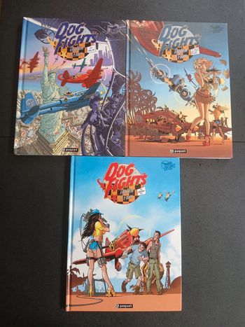 Lot de 3 bd dog fights 1 à 3,REED/EO(série complète)