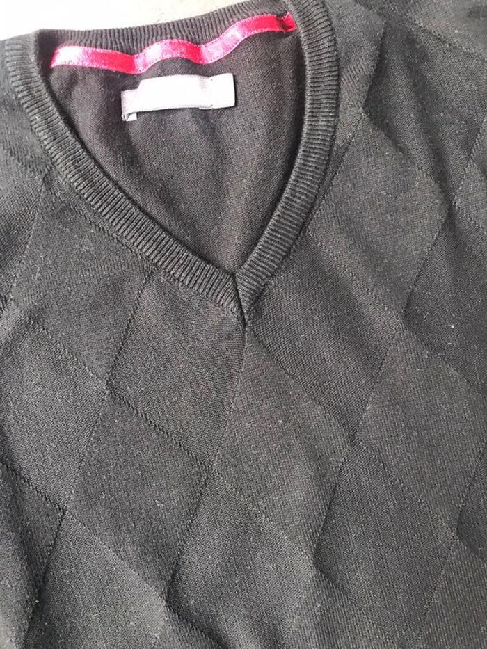 Pull fin Noir Homme Celio L - photo numéro 2
