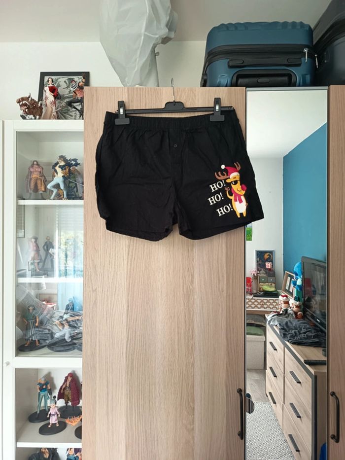 Short noir noël neuf in extenso - Taille M