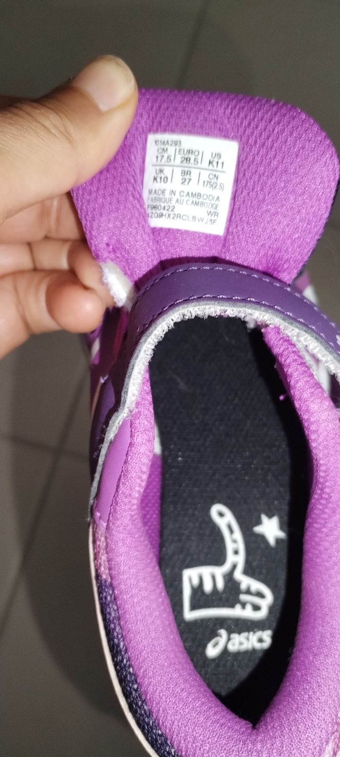 Baskets asics fille taille 28 - photo numéro 4