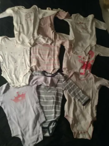 Lot de Bodies Bébé Fille 18 Mois