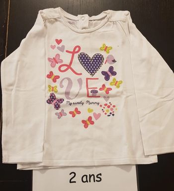 T-shirt ml Love in extenso 2 ans