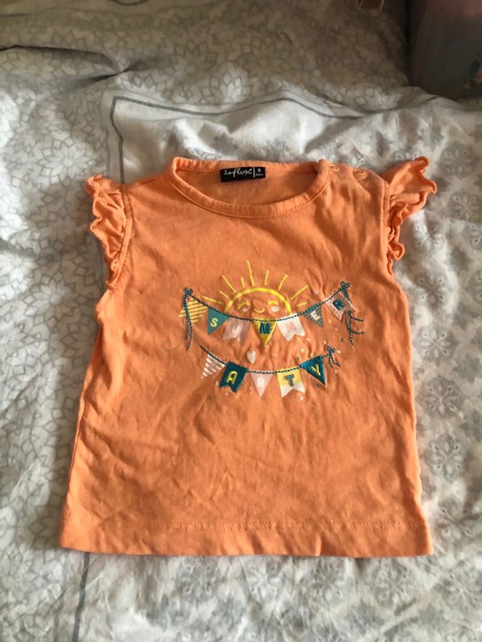 Tee shirt orange 9 mois
