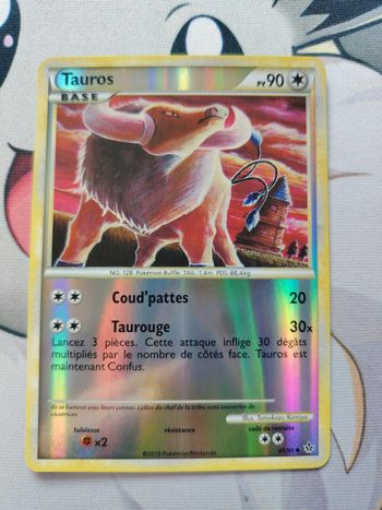 Carte pokémon Tauros 41/95 - Reverse 