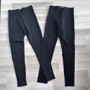 Lot de 2 pantalons femmes à motifs carreaux Pimkie taille 38