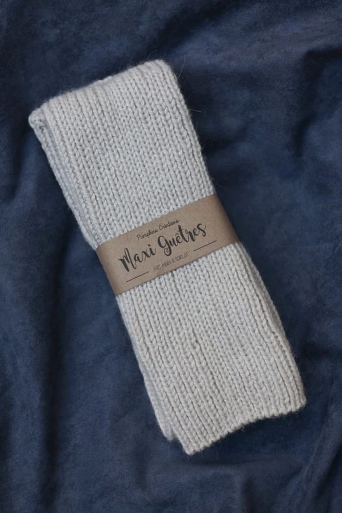 Guêtres en laine blanc cassé