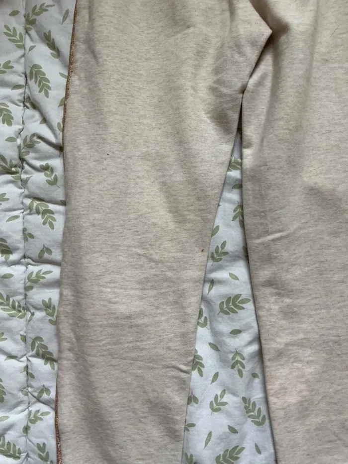 pantalon beige bande a paillettes lien de serrage grain de blé 9 ans - photo numéro 8