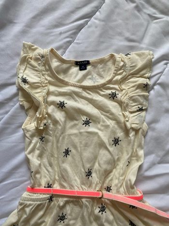 Robe motif soleil avec ceinture 3 ans