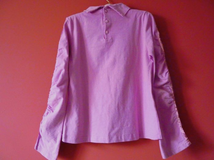 Pull col roulé Fille Pomme Framboise 10 ans violet TBE - photo numéro 3