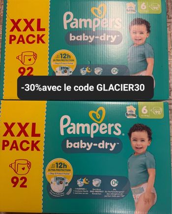 Deux XXL carton de couche Pampers taille 6 normal 