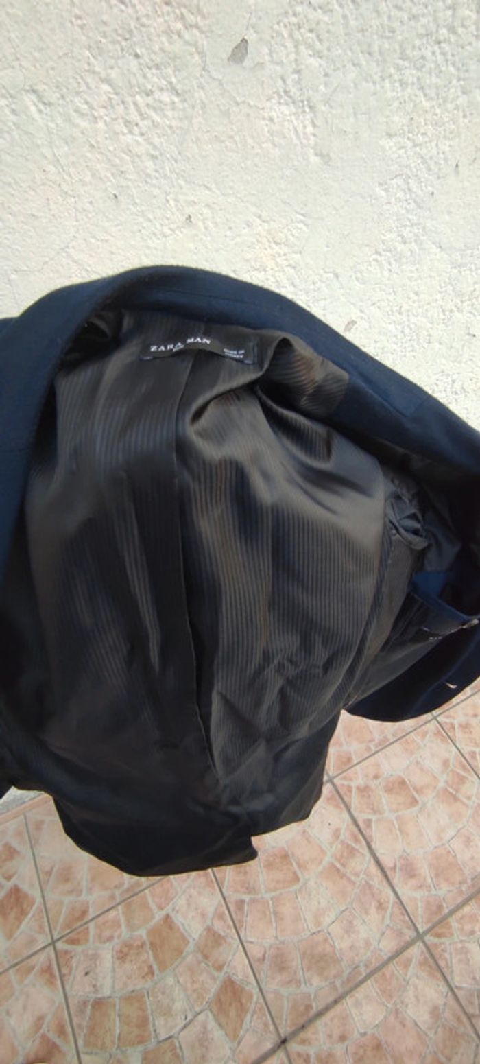 Veste blazer costume bleu marine Zara man - photo numéro 8