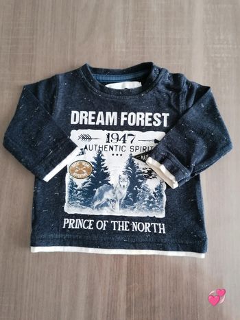 T Shirt manches longues Dream Forest 3 mois