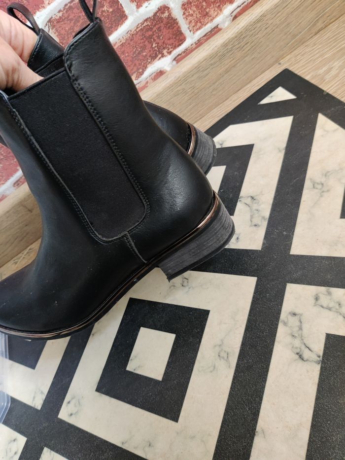Bottines noires argentées Mi hautes Philov Taille 38 proche neuf - photo numéro 6
